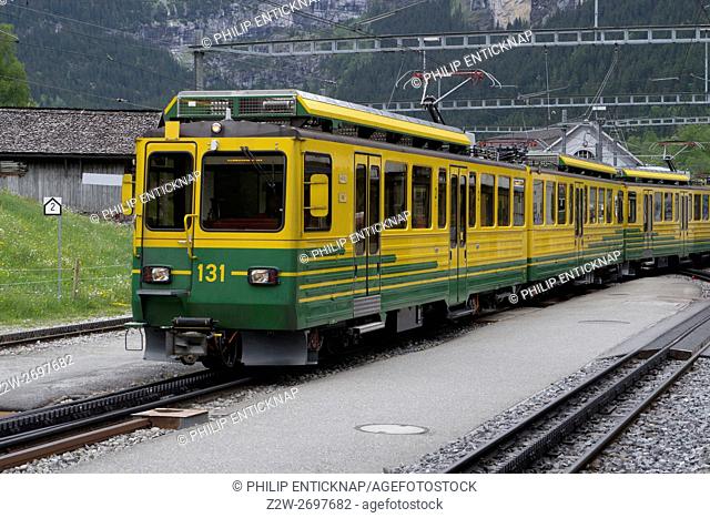 The Wengernalp railway is a 19. 091 kilometres long rack railway line in Switzerland. It runs from Lauterbrunnen to Grindelwald via Wengen and Kleine Scheidegg