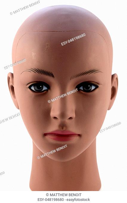 Closeup image of a dark skin toned manniquins head for displaying your products of retail