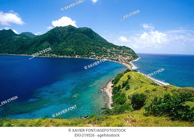 Scotts Head Bay. Commonwealth of Dominica