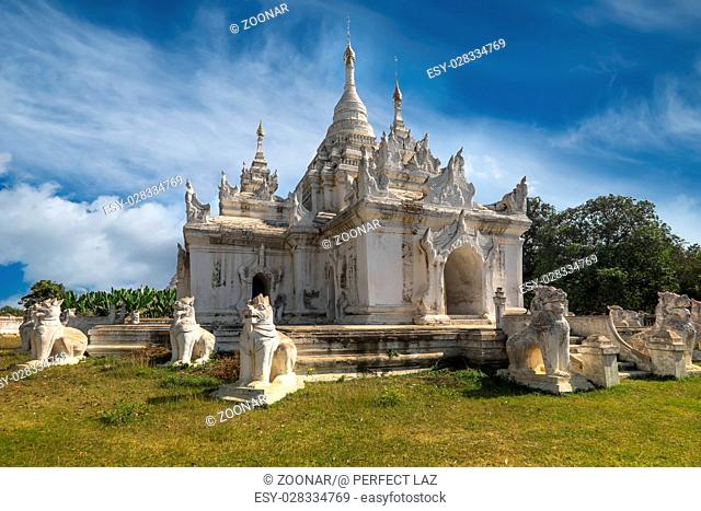 White Pagoda at Inwa city. Myanmar (Burma)