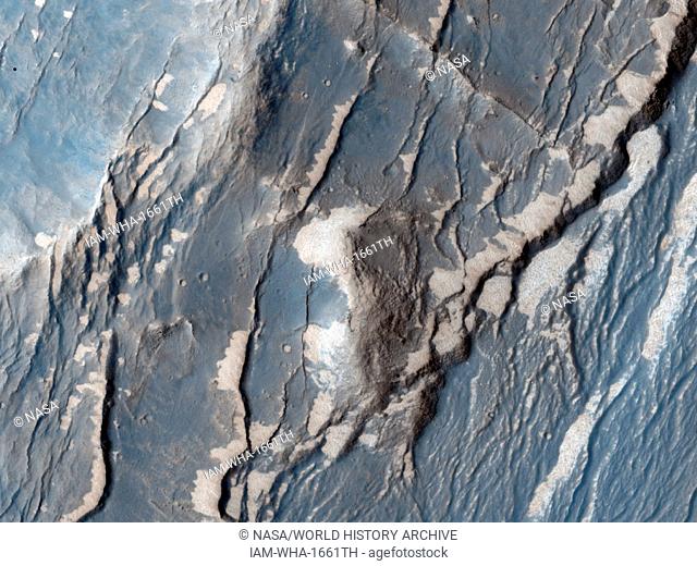 The Claritas Fossae region is characterised by systems of graben running mainly north-west to south-east. A graben forms when a block of the planet's crust...