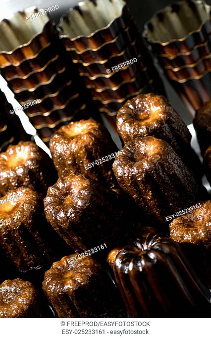 Caneles french traditional dessert from Bordeaux, France