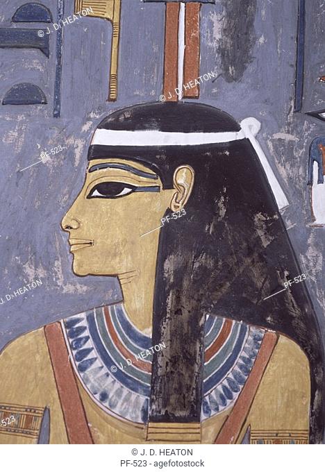Egypt. Luxor. West bank. Tomb painting