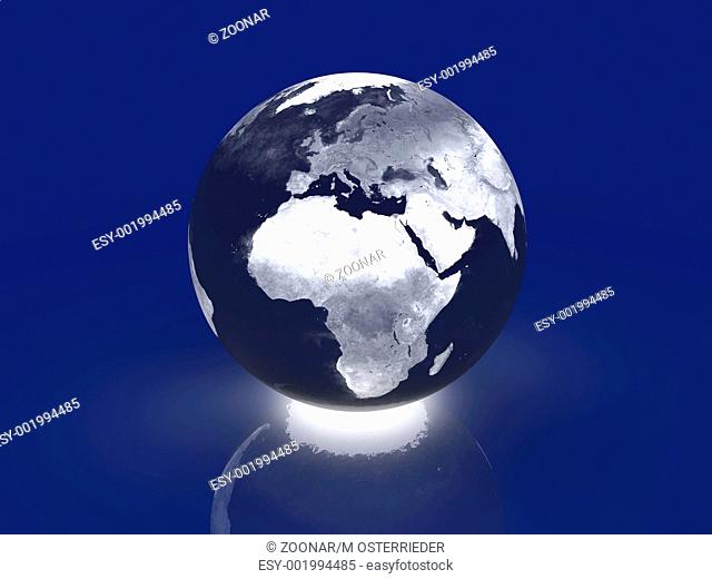 Glowing Globe - Europe, Africa