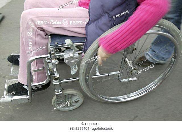HANDICAPPED PERSON<BR>Photo essay. Usage restricted to only the press.<BR>Young person in wheelchair. Handicap International