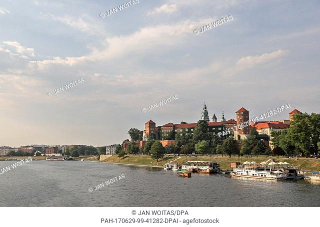 Wawel Castle on the banks of the Vistula in Cracow, Poland, 28 June 2017. The castle was formerly the residence of Polish kings inÂ Cracow