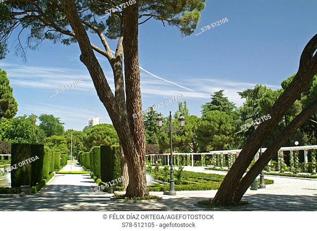 Retiro Park. Madrid. Spain.  Mr.Cecilio Rodriguez Gardens
