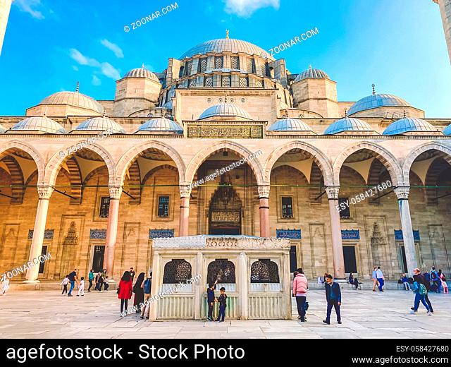 Suleymaniye Mosque. Suleymaniye Camii. Minaret, marmara. Sulaymaniye Mosque Exterior Turkey October 29, 2019, Istanbul. Suleymaniye Camii The most beautiful...