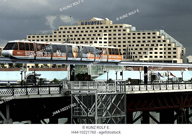 10221760, Australia, Sydney, Darling Harbour, Monorail, modern, building, construction
