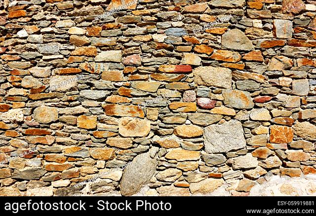 Texture of old masonry of stones, may be used as background