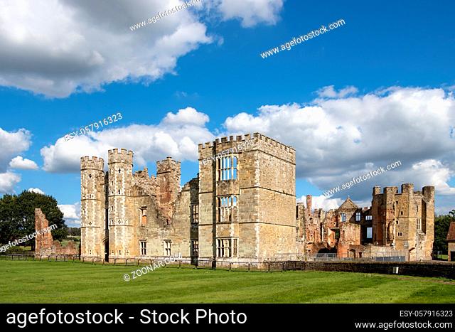 MIDHURST, WEST SUSSEX/UK - SEPTEMBER 1 : View of the Cowdray Castle ruins in Midhurst, West Sussex on September 1, 2020