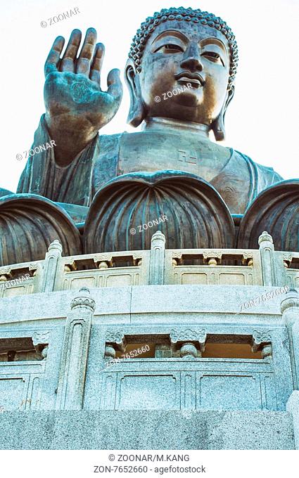 tian tan big buddha in lantau island of Hong Kong