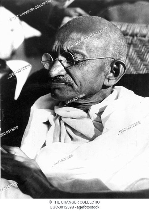 MOHANDAS GANDHI (1869-1948).Hindu nationalist and spiritual leader