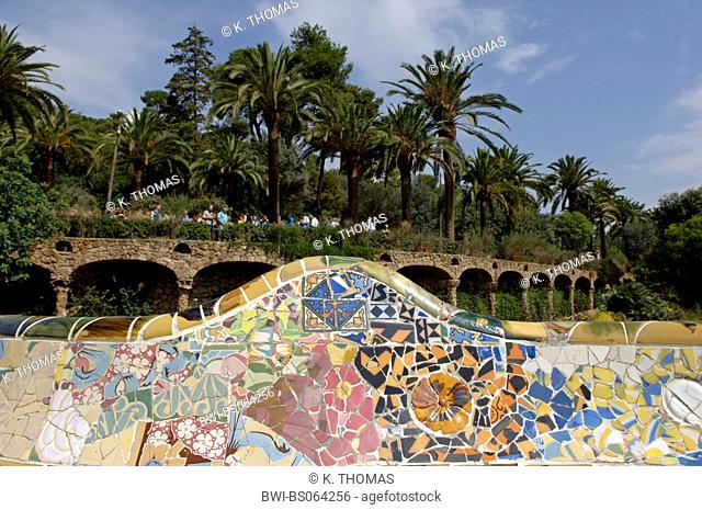Barcelona, Park Guell, architect Antonio Gaudi, Spain, Catalania, Barcelona