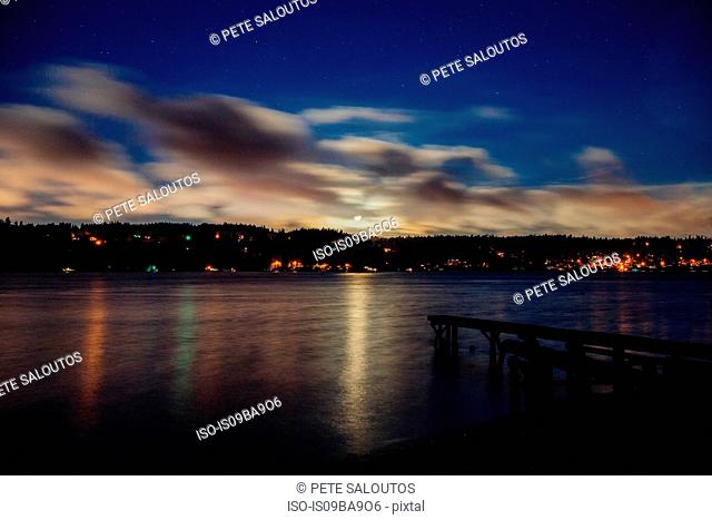 Sunset, Puget Sound, Bainbridge, Washington, USA