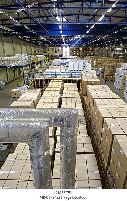 Mail-order sales, warehouse, package,  stacked  Series, delivery department, hall, camps, catalog distribution plants, storage, stockkeeping, inter camps