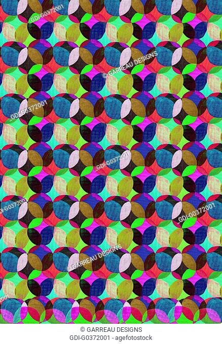 Colorful overlapping dots design