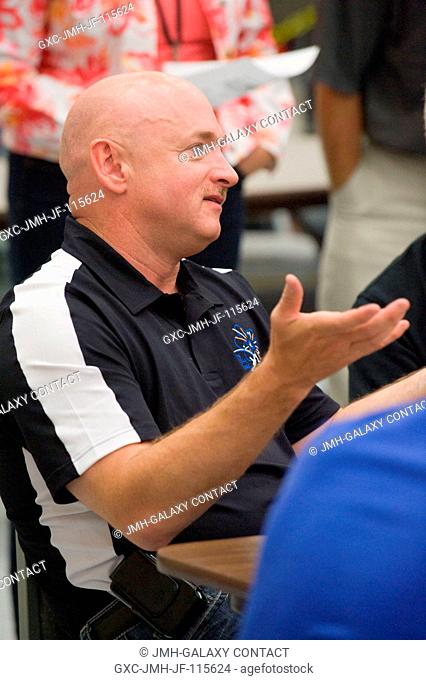 NASA astronaut Mark Kelly, STS-134 commander, is pictured during an emergency scenarios training session in the Space Vehicle Mockup Facility at NASA's Johnson...
