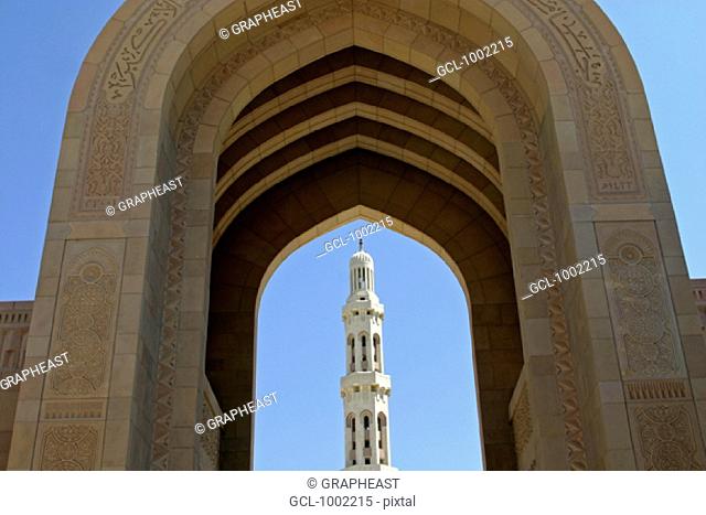 100m minaret of the Sultan Qaboos Mosque, Muscat, Oman