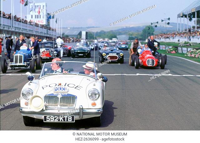 1998 Goodwood revival.MGA police car, on starting grid. Artist: Unknown