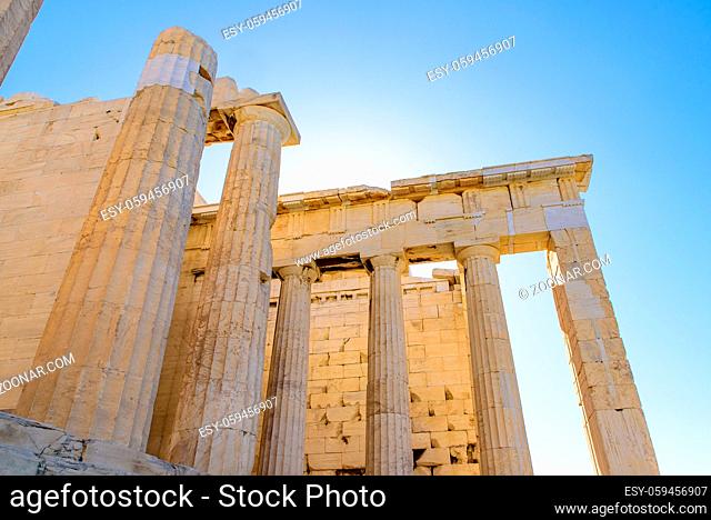 Parthenon, the famous ancient temple on the Acropolis of Athens, Greece