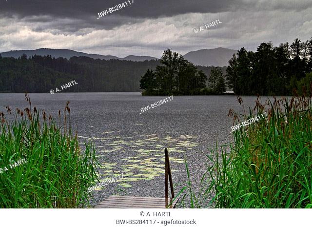thunderclouds over lake Staffelsee, Germany, Bavaria