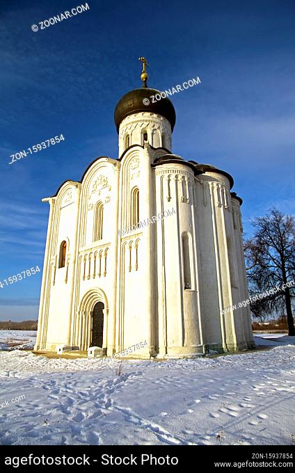 Church of the Intercession on the Nerl - famous example of old russian architecture of 12 century