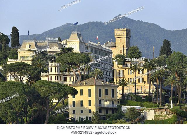 Italy, Liguria, Santa Margherita Ligure, Hotels Imperiale and Continental