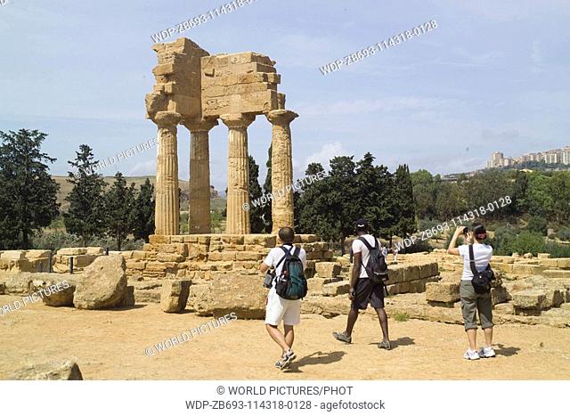 Temple of Castor and Pollux Agrigento Sicily Date: 28 05 2008 Ref: ZB693-114318-0128 COMPULSORY CREDIT: World Pictures/Photoshot