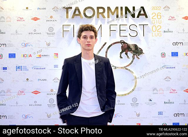 Actor Filippo Scotti during Io e Spotty red carpet. 68th Taormina Film Fest, Taormina, Sicily, italy 29/06/2022