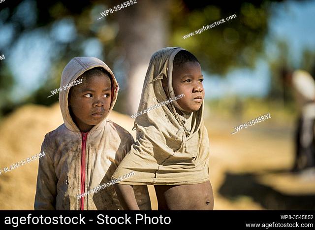 Malagasy children of Sakalava ethnicity near Morondava, Madagascar
