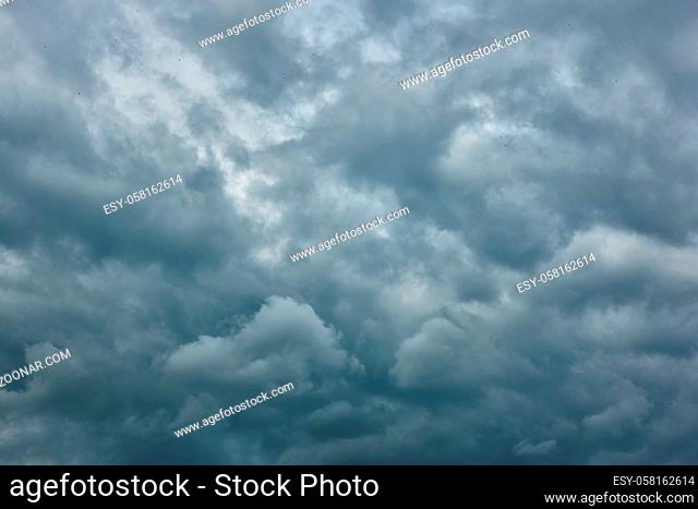 Overcast - Gray havy rain clouds, may be used as background