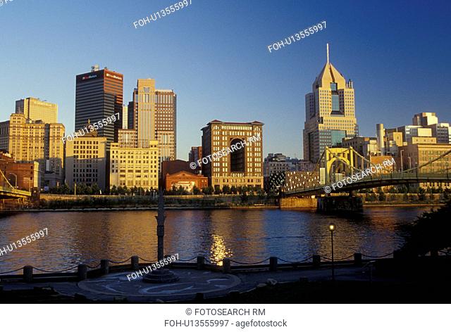 Pittsburgh, PA, Pennsylvania, downtown, skyline, Allegheny River