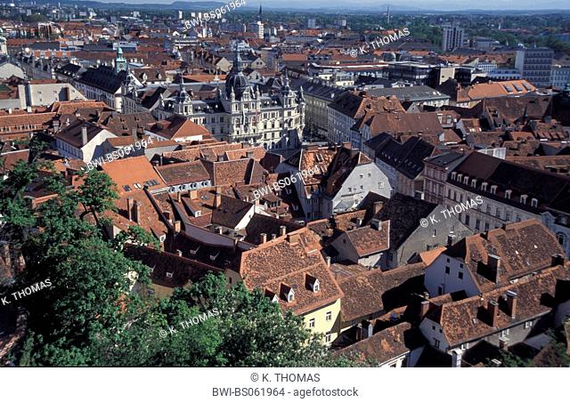 Graz, city view, square with city hall, Austria, Styria, Graz