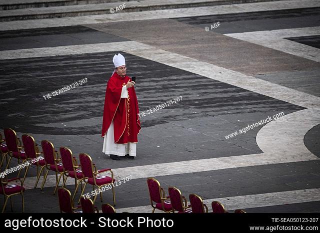 Funeral mass for late Pope Emeritus Benedict XVI in St. Peter's Square at the Vatican, . Benedict died at 95 on Dec. 31 in the monastery on the Vatican grounds...