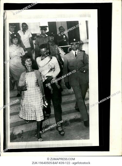 May 05, 1964 - R.A.F. Couple seized in cyprus. 24-year-old senior aircraftman Keith Marley and his wife flora, 22, were arrested in cyprus yesterday with their...