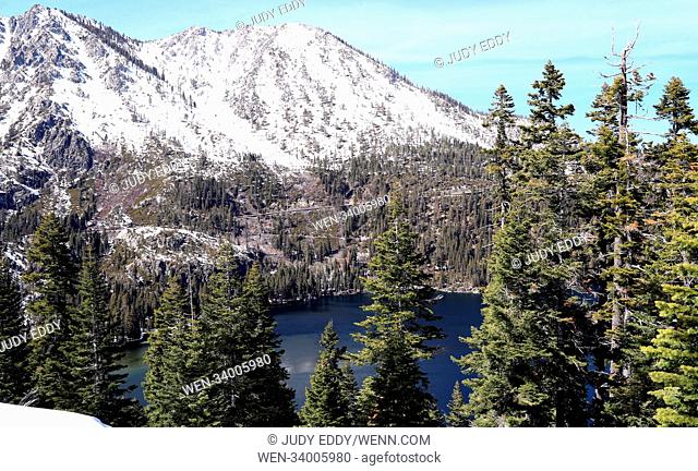 General view of Lake Tahoe, a large freshwater lake in the Sierra Nevada, on the state line between California and Nevada, United States