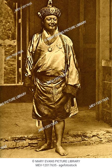 The King of Bhutan (Druk Gyalpo), Gonsar Ugyen Wangchuk (1862-1926), Bhutan, South Asia. He took part in the Younghusband Expedition to Tibet in 1904