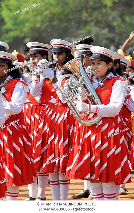 Women's band performance , India