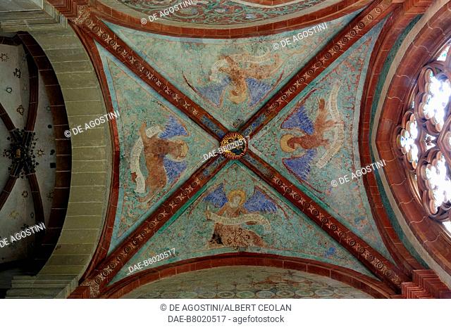 Angels, frescoes of the vault, Maulbronn Monastery Complex (Unesco World Heritage List, 1993), Baden-Wurttemberg, Germany