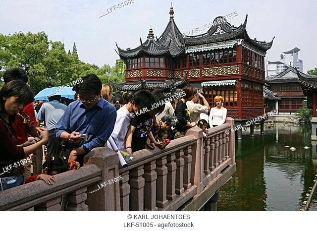 Huxinting Teahouse, Yu Yuan Garden, Yu Yuan Garden, Nanshi, Feng Shui, Mid Lake Pavilion Teahouse, twisting bridge, Bridge of nine turnings, window, view