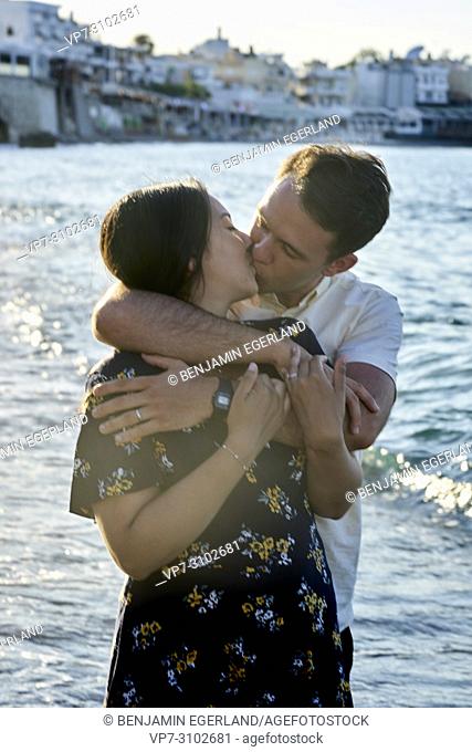 Greece, Crete, Hersonissos, couple, kissing