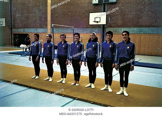 The Italian women's gymnastics team at the Olympic Games. The Italian women's gymnastics team, composed by Gabriella Marchi, Monica Stefani, Angela Alberti