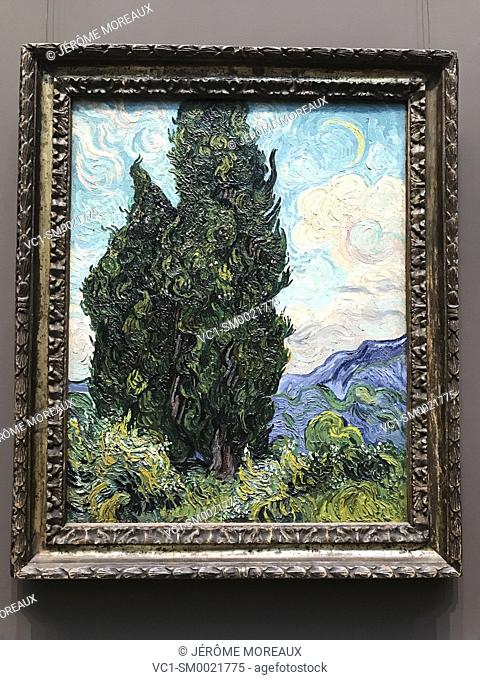 Vincent van Gogh, Cypresses, 1889, Metropolitan Museum of Art. New York City, USA