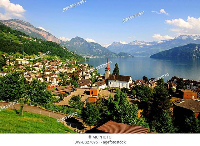 Weggis at Lake Lucerne, Switzerland