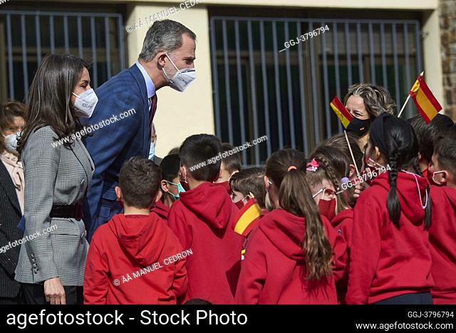 King Felipe VI of Spain, Queen Letizia of Spain attend a Meeting with the Spanish educational community in Andorra during 2 day State visit to Principality of...