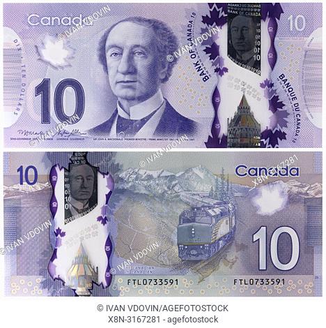 10 dollars banknote, John A. Macdonald, Canada, 2013