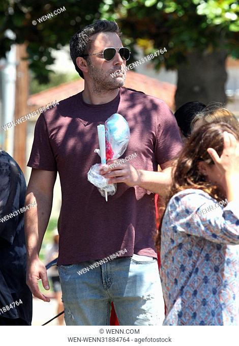 Jennifer Garner and Ben Affleck take their children to July 4th Celebration Parade in Brentwood Featuring: Ben Affleck Where: Pacific Palisades, California