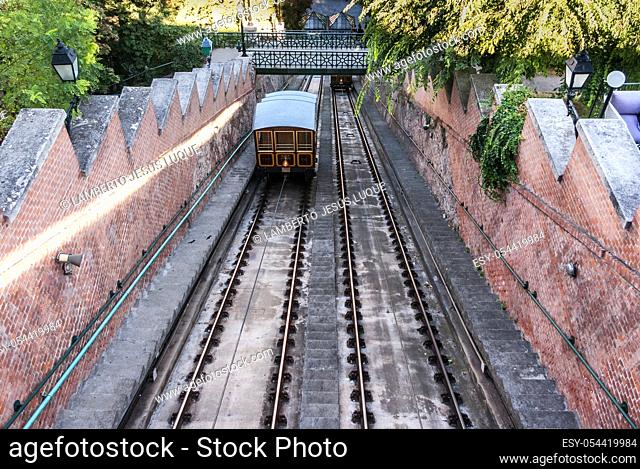 1870 Budapest Castle Hill Funicular in Budapest Hungary