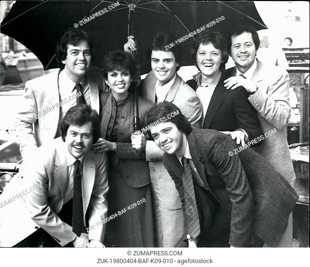 Apr. 04, 1980 - The Osmonds say they are splitting up : The even members of the American singing family the osmonds, who arrived in London yesterday said this...